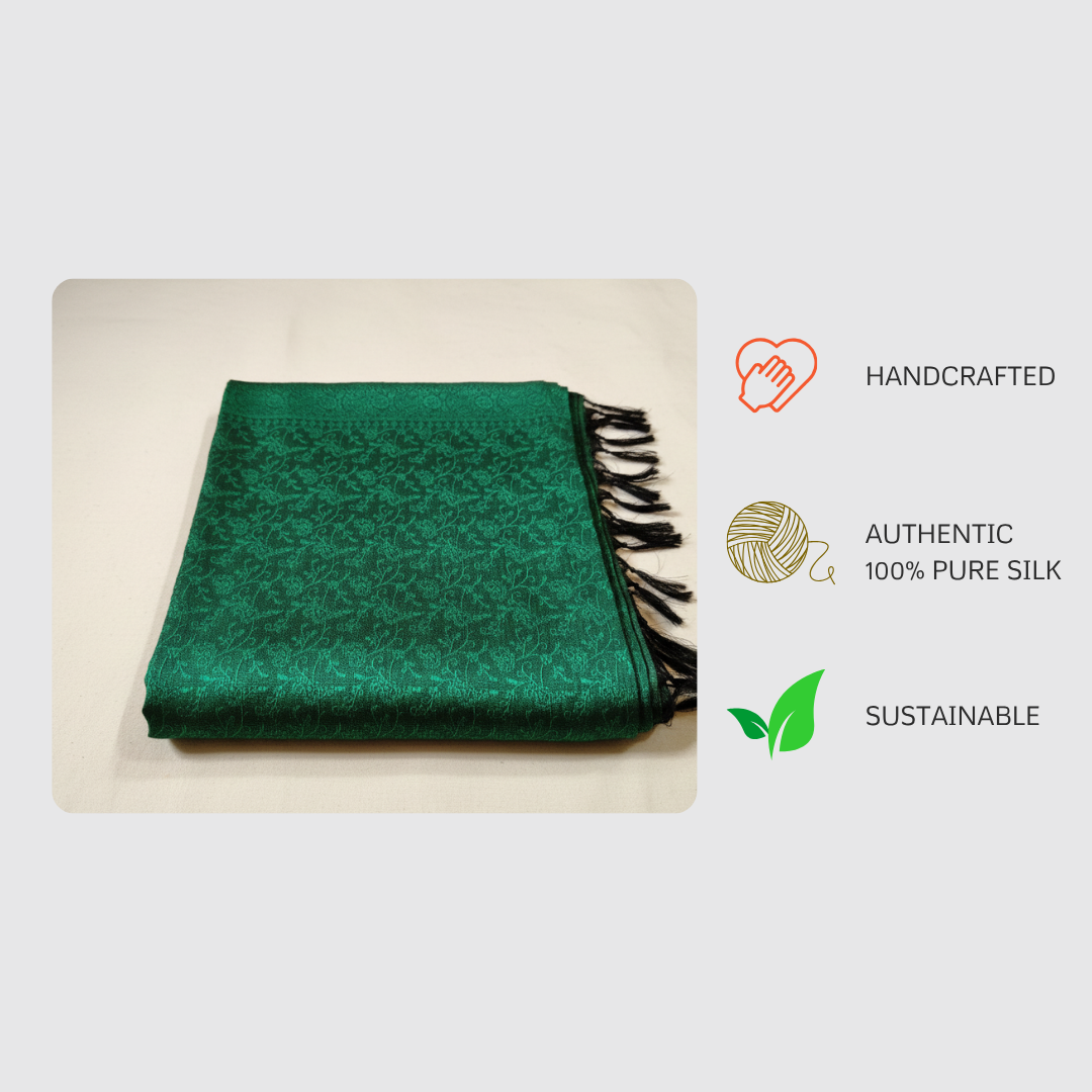 100% Pure Silk Stole Banarasi Weaving - Corporate & NRI Gift India