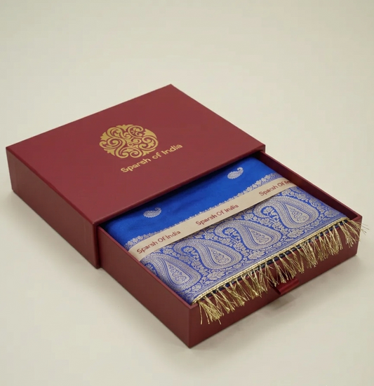 Banarasi Pure Silk Stole Gift Set of 2 |  Couple & Occasion Gifting