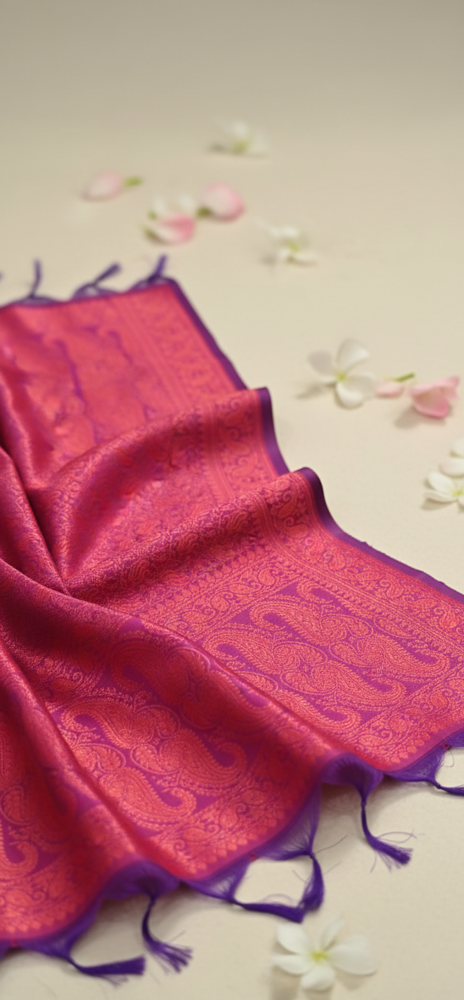 Banarasi Pure Silk Stole Gift Set of 2 | Elegant Couple & Occasion Gifting