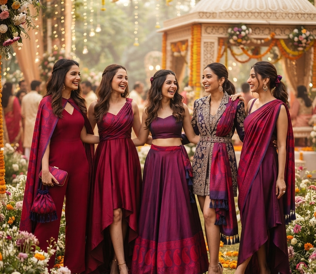 Banarasi Silk Stole for wedding guests bridesmaid as a gift