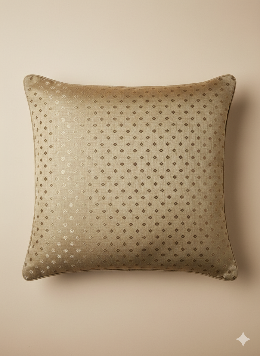 Indian Heritage HANDWOVEN Raw Silk Cushion Cover 16X16 inch