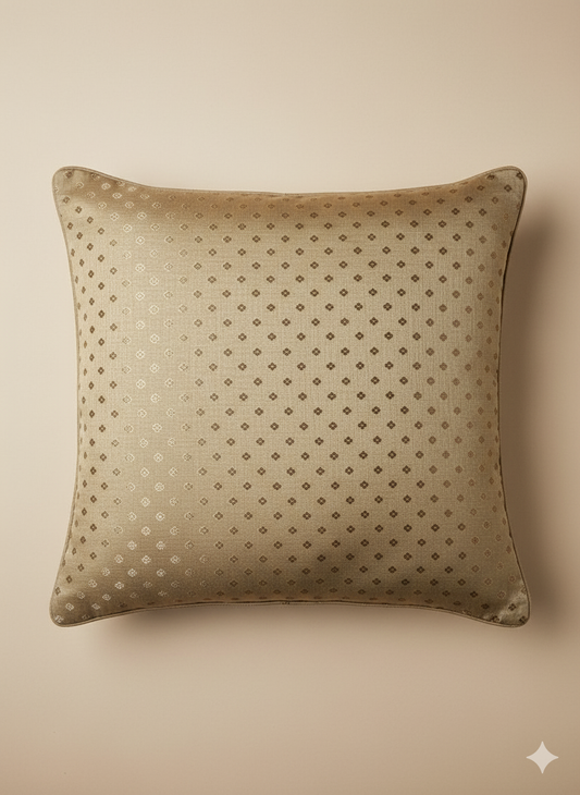 Indian Heritage HANDWOVEN Raw Silk Cushion Cover 16X16 inch