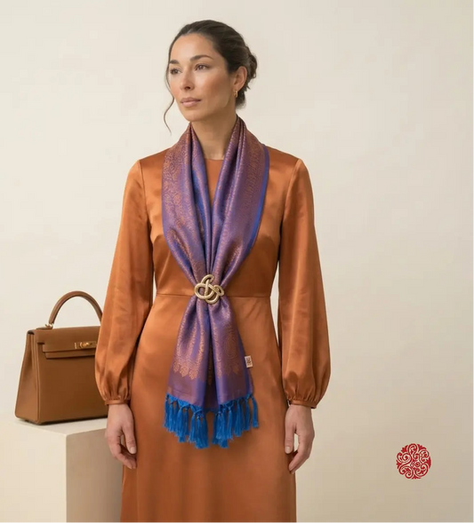 Corporate and International Gift - Indian Heritage Pure Silk Stole 