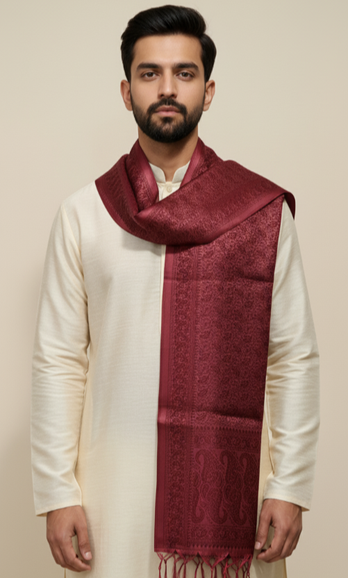 Wine Luxe FeatherSilk Stole