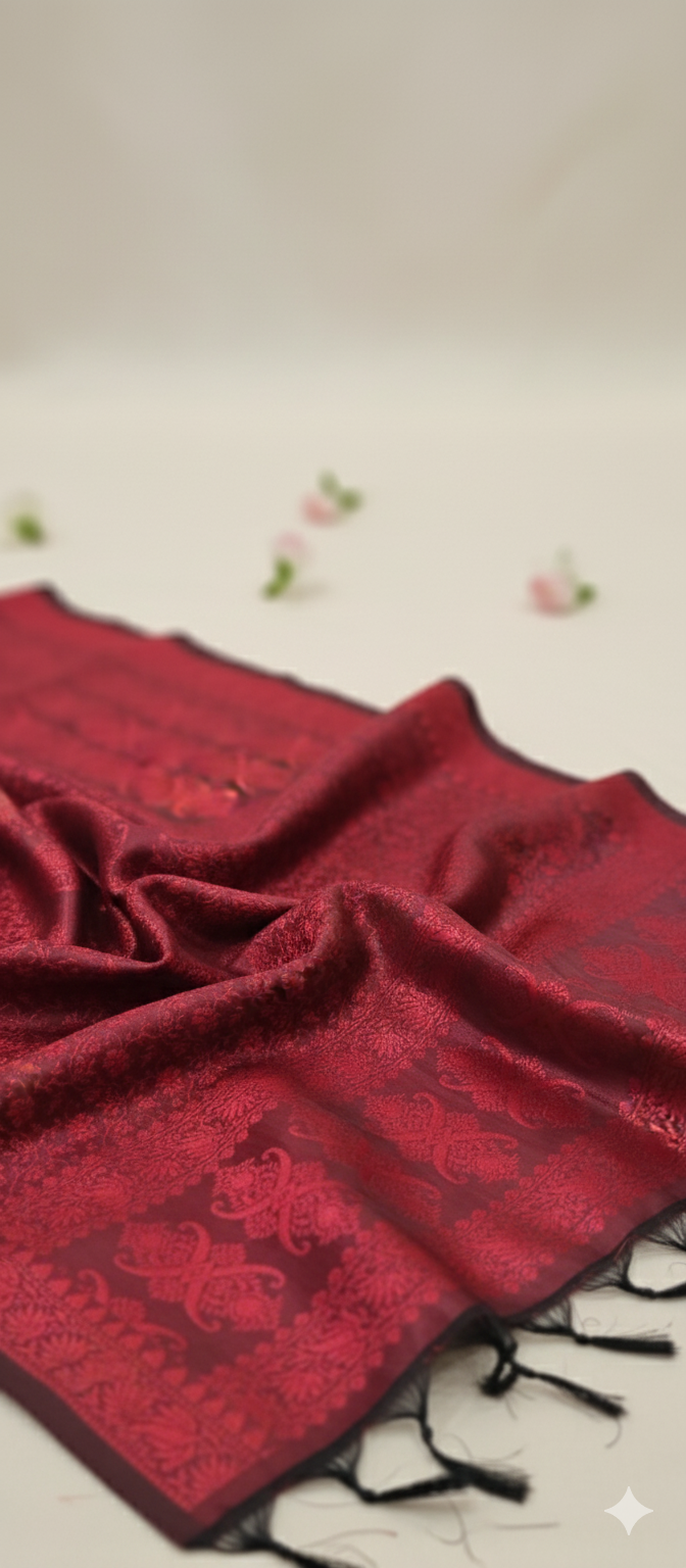 Wine Luxe FeatherSilk Stole