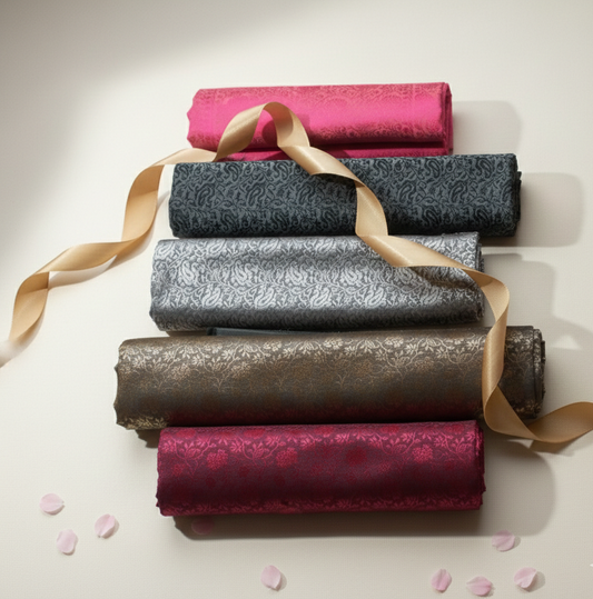 Banarasi silk stoles set of 5 for groomsmen Indian wedding gifts
