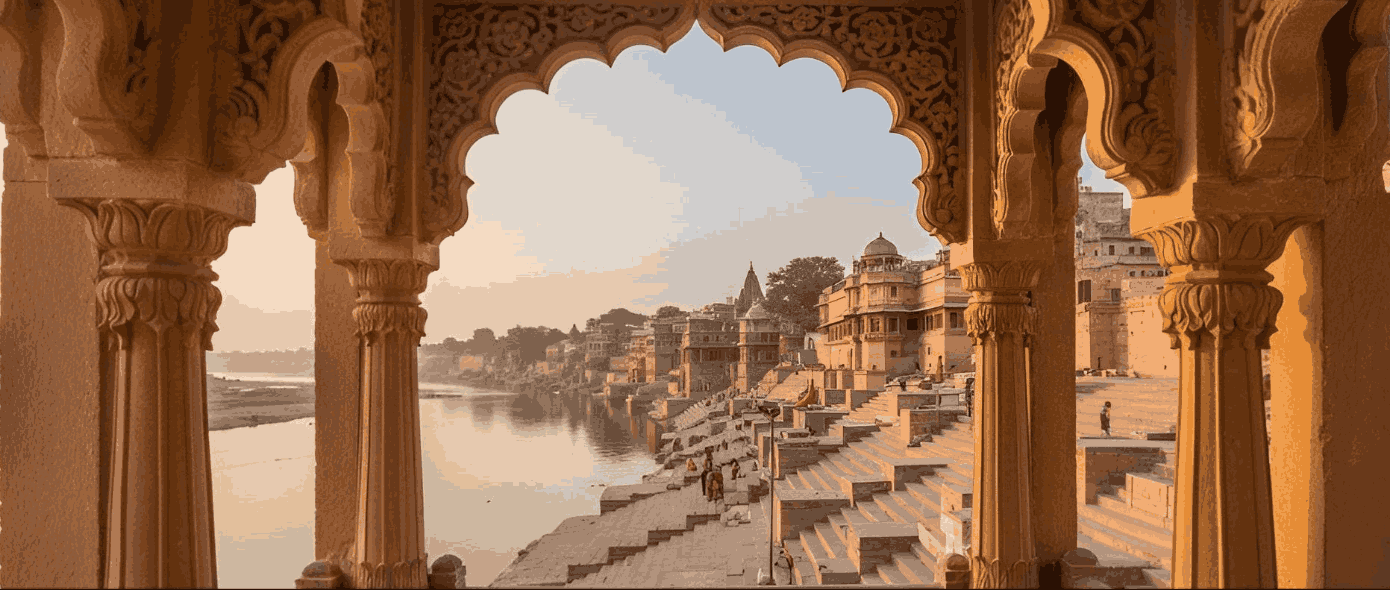 Handcrafted Banarasi silk stole displayed for wedding and corporate gifting
