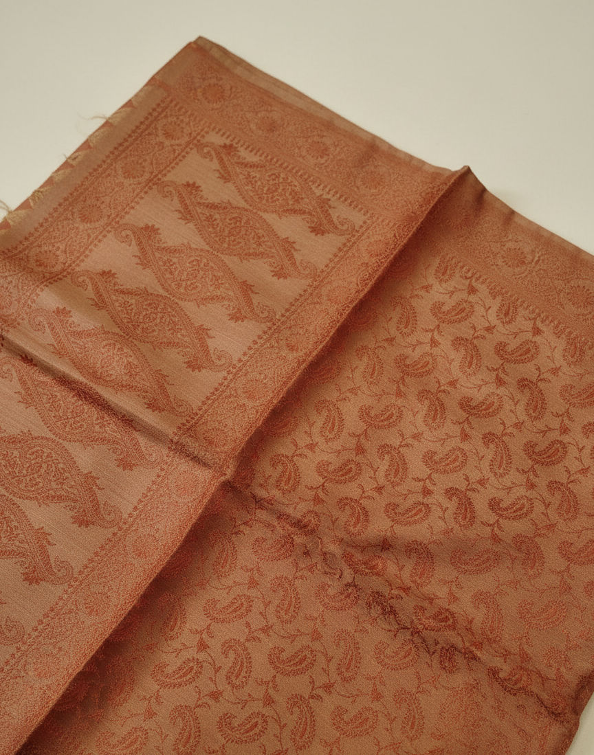 Handwoven earthy Banarasi silk stole - premium client gift India for corporate gifting

