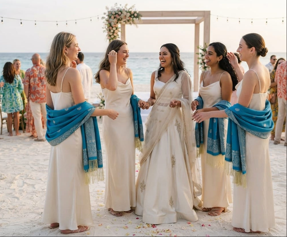 International Bridesmaid Pastel_Hues_Bridesmaid_Stole_ for internation guestsStole Gift