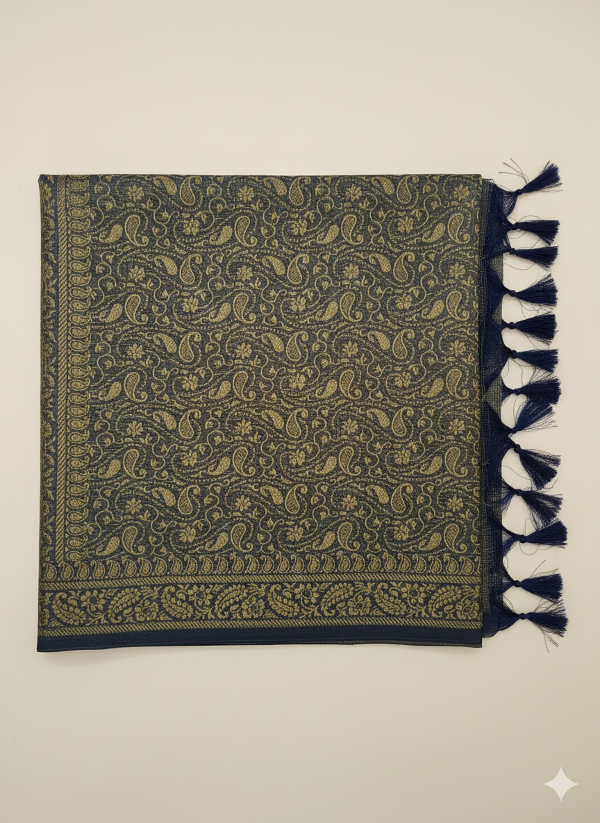 Gifts for Men | Olive Green Banarasi Silk Weave Stole
