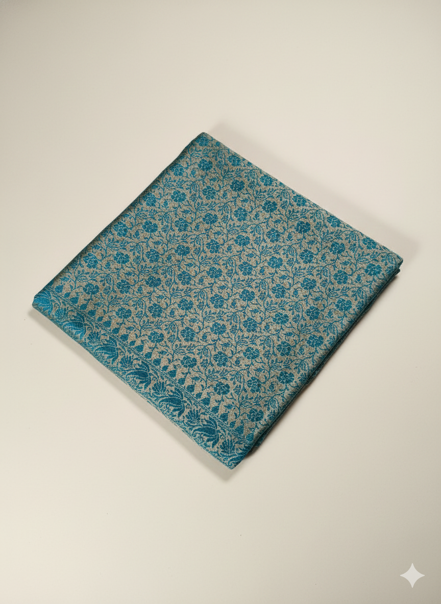 Gifts for Men |  Green Banarasi Weave Silk Stole