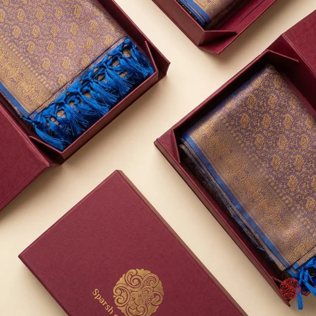Pure Mulberry silk scarf with Indian weave