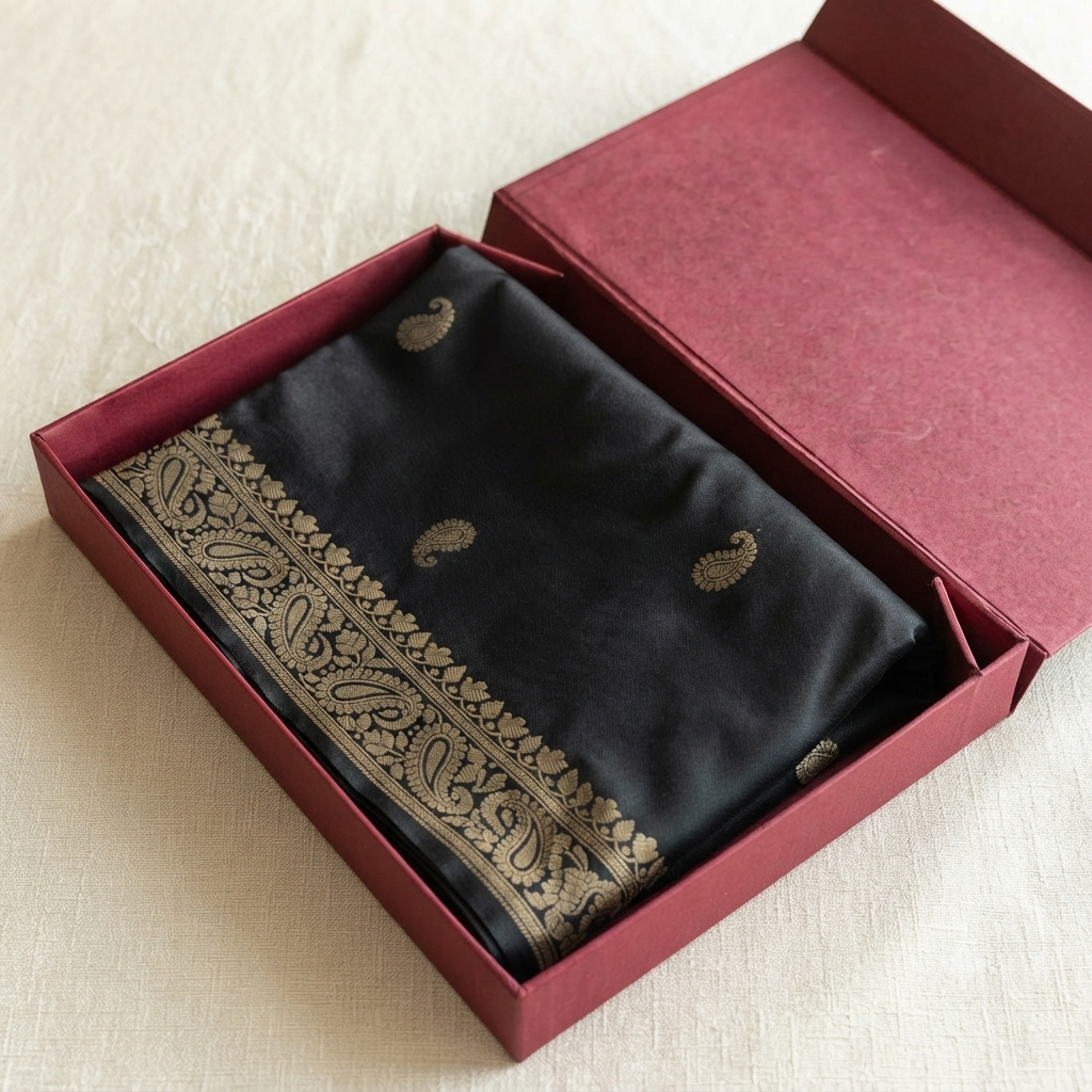 Pure Silk Banarasi Stole Set of 2 | Wedding & Festive Gifts