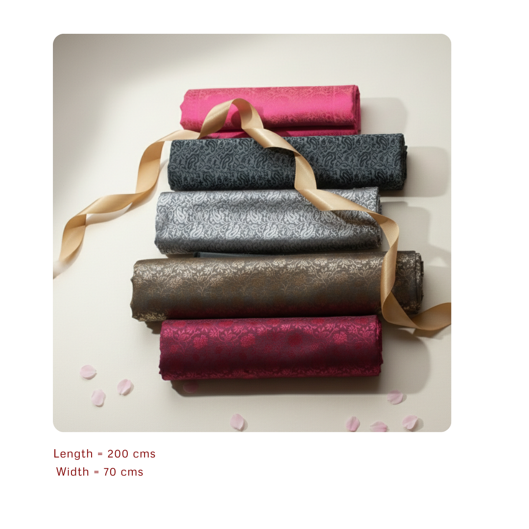 Sparsh of India Groomsmen Wedding Gift | Set of 5 Banarasi Silk Stoles