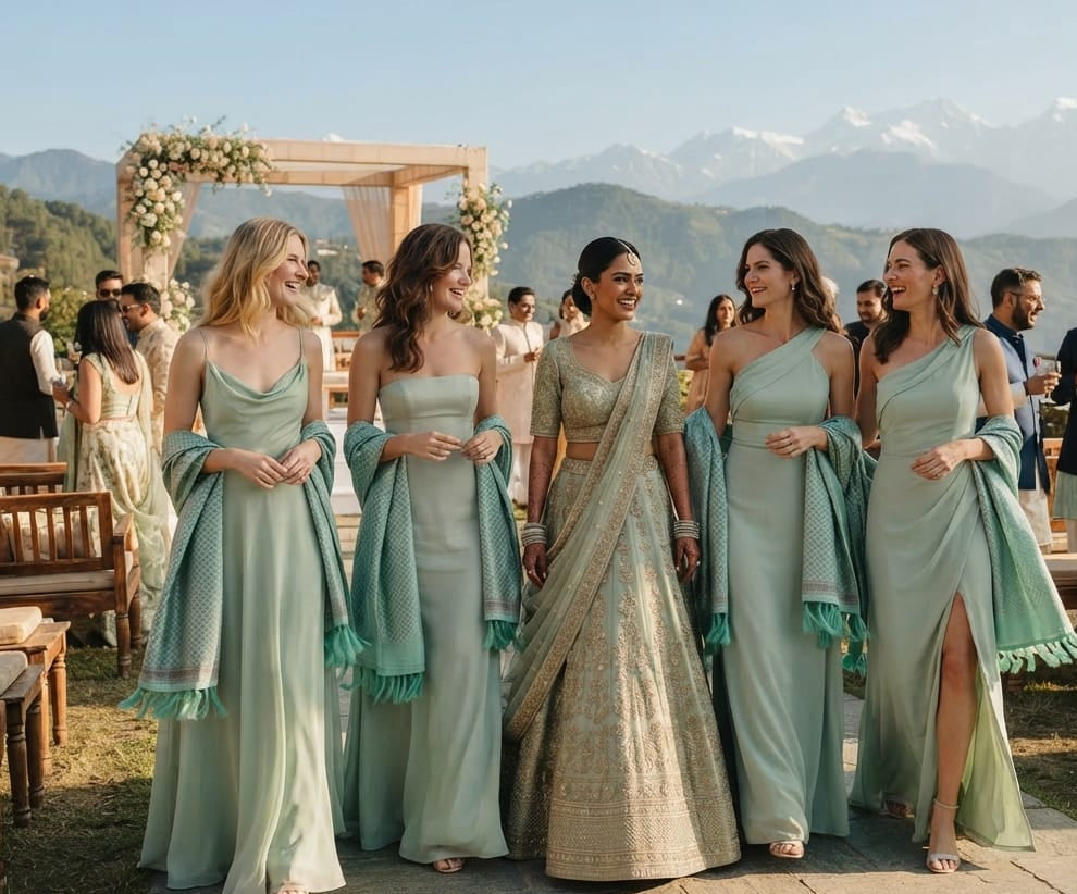 Wedding Silk Stoles for Bridesmaid NRI and International  Pastel Hues